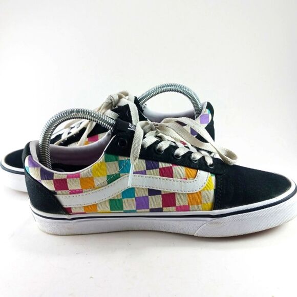Vans Old School Rainbow Checked/ Black Canvas Skate Shoe/ Sneaker Women's 8.5.. - Picture 4 of 10